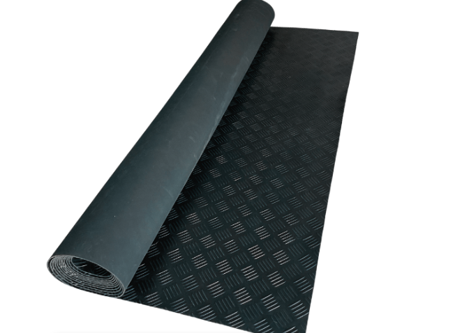 Black-Checkered-Rubber-Roll-Flooring